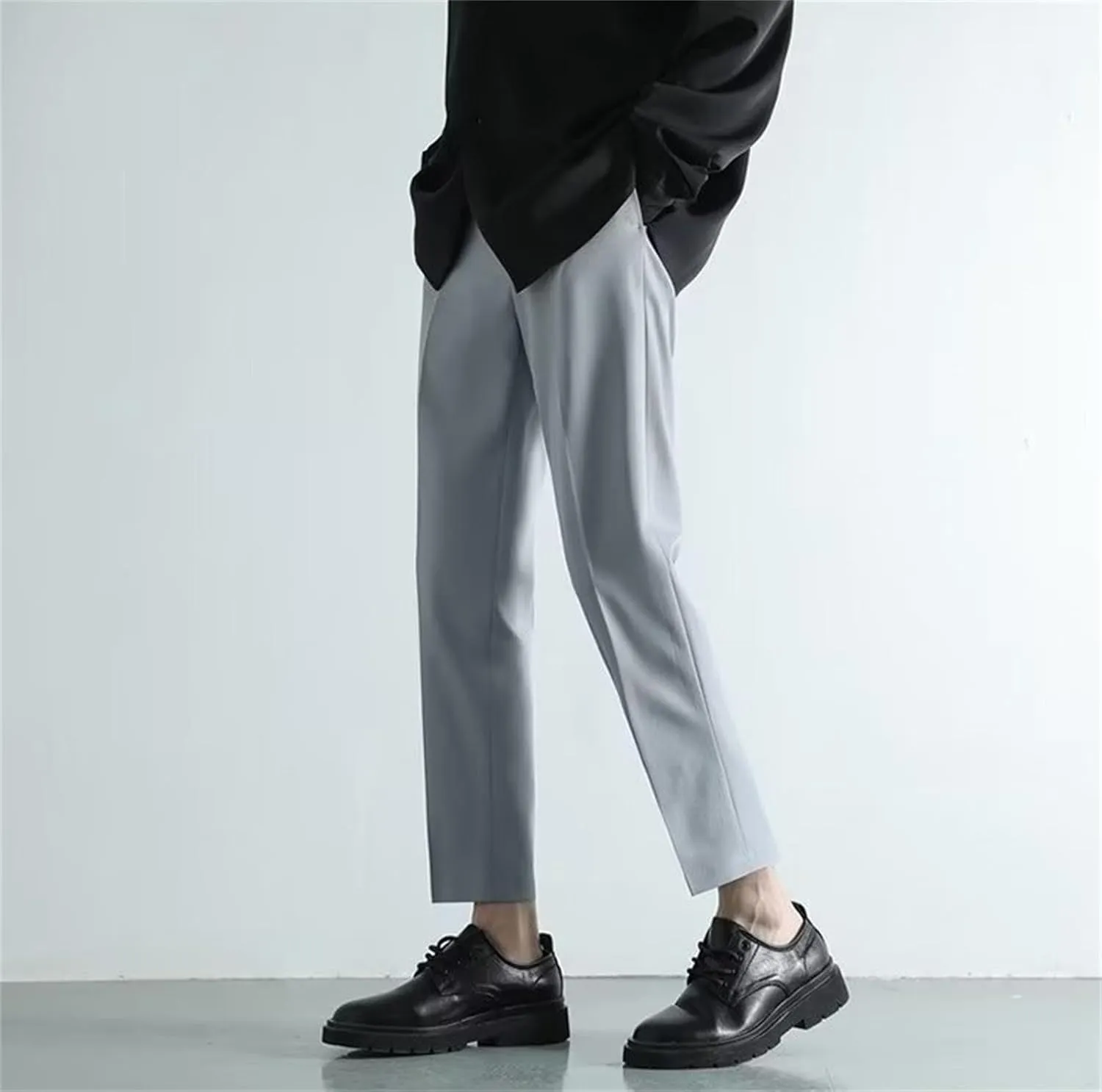 Suit Pants for Men's Fashion Business Work Dress Pants Slim Fit Skinny Lightweight Slacks Suit Trousers