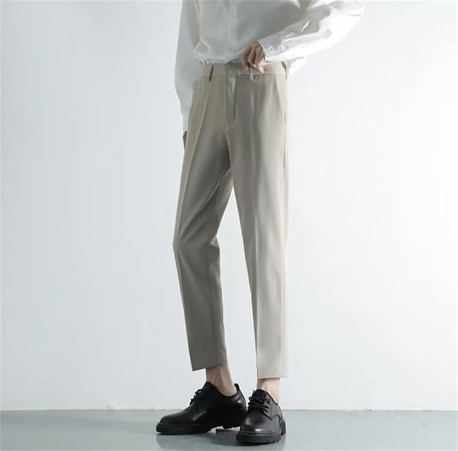 Suit Pants for Men's Fashion Business Work Dress Pants Slim Fit Skinny Lightweight Slacks Suit Trousers