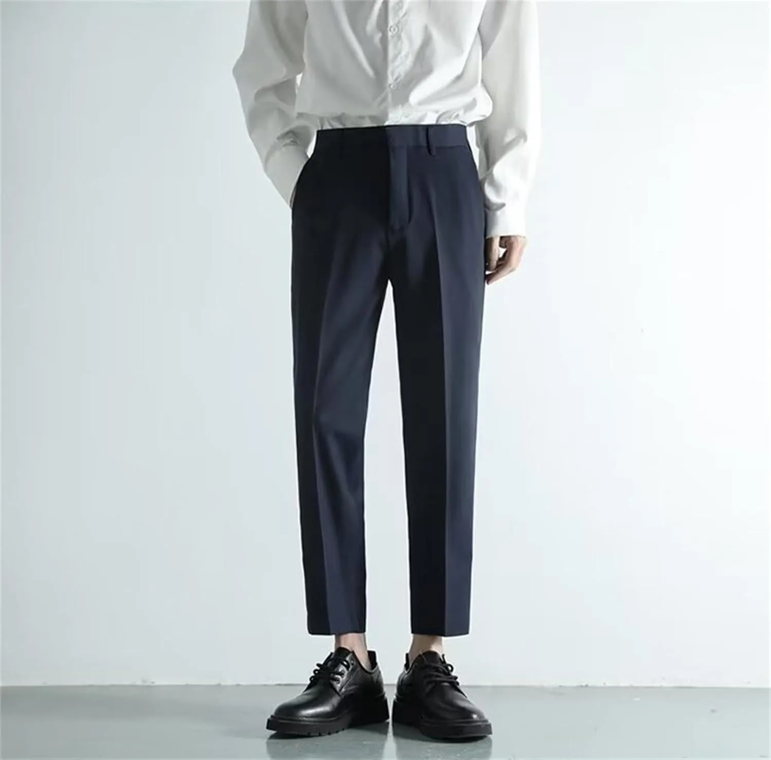 Suit Pants for Men's Fashion Business Work Dress Pants Slim Fit Skinny Lightweight Slacks Suit Trousers