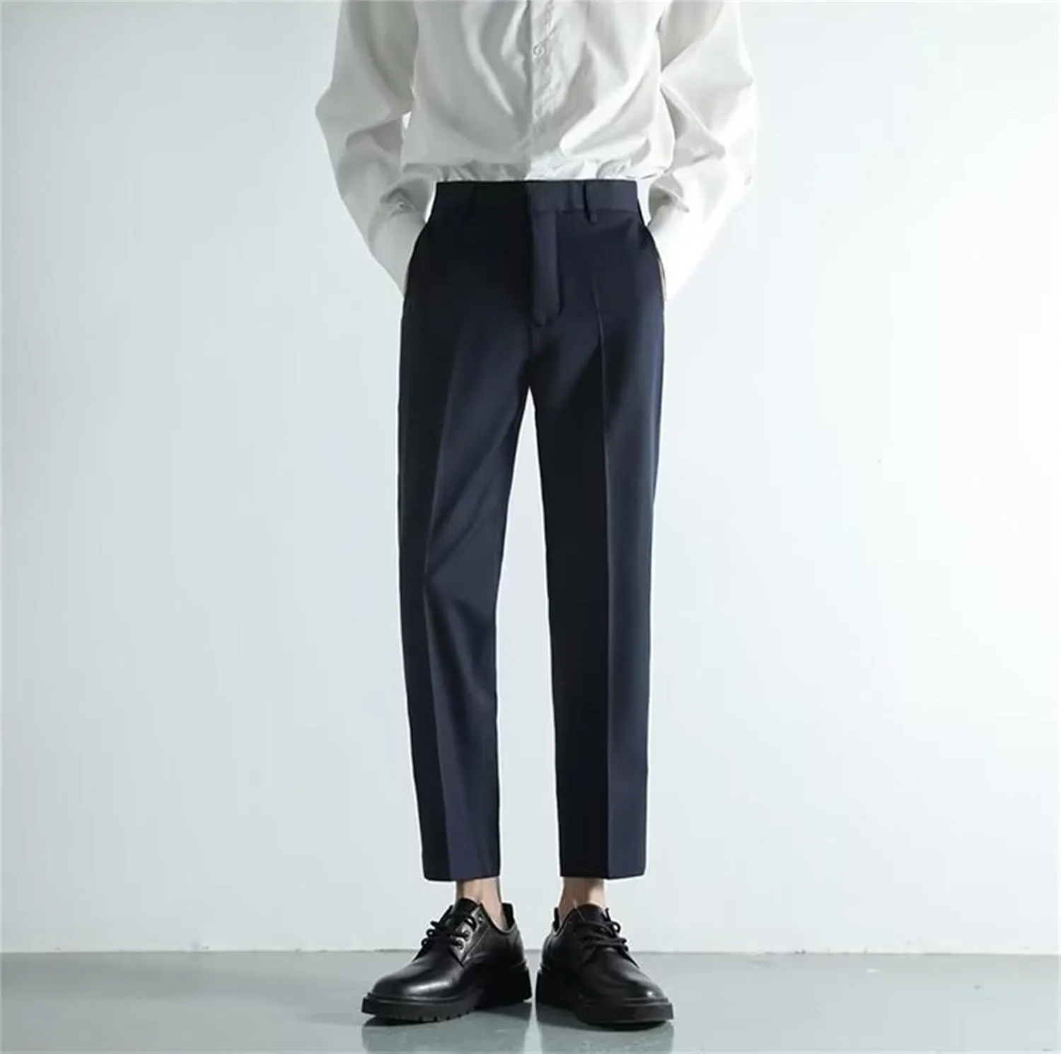 Suit Pants for Men's Fashion Business Work Dress Pants Slim Fit Skinny Lightweight Slacks Suit Trousers