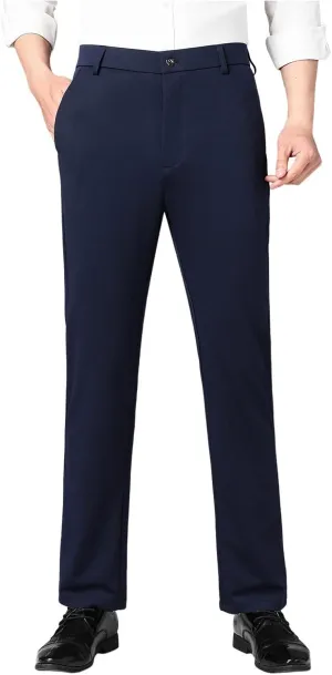 Suit Pants for Men's,Fashion Slim Fit Dress Pants Classic Dress Trousers Expandable Waist Formal Suit Trousers