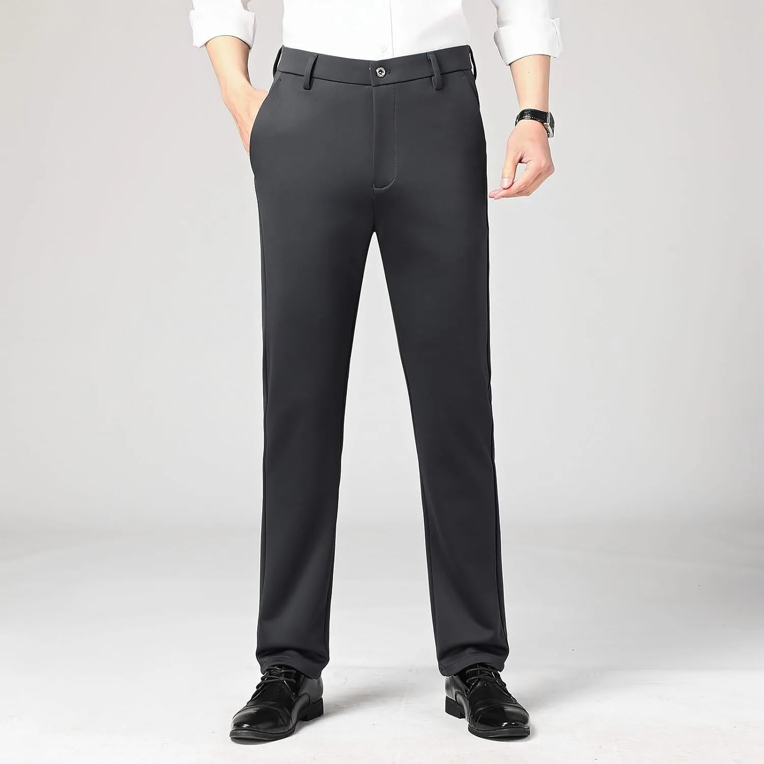 Suit Pants for Men's,Fashion Slim Fit Dress Pants Classic Dress Trousers Expandable Waist Formal Suit Trousers