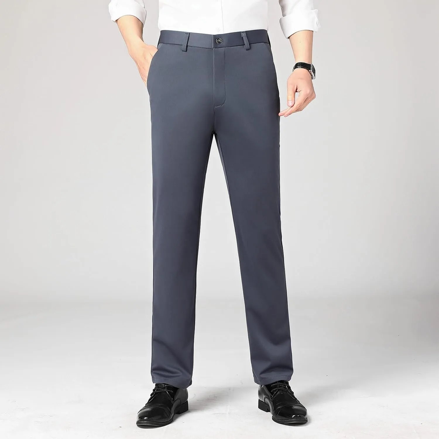 Suit Pants for Men's,Fashion Slim Fit Dress Pants Classic Dress Trousers Expandable Waist Formal Suit Trousers