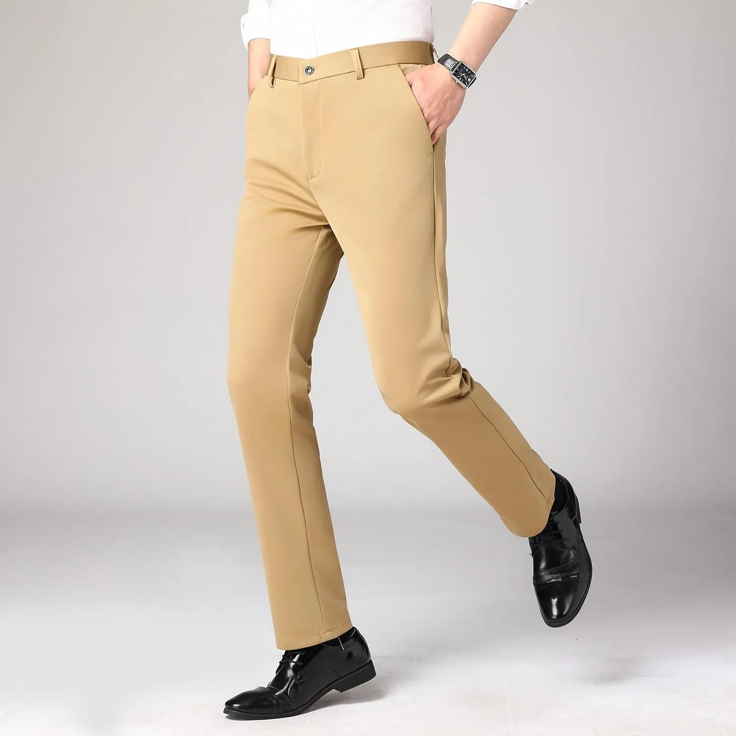 Suit Pants for Men's,Fashion Slim Fit Dress Pants Classic Dress Trousers Expandable Waist Formal Suit Trousers
