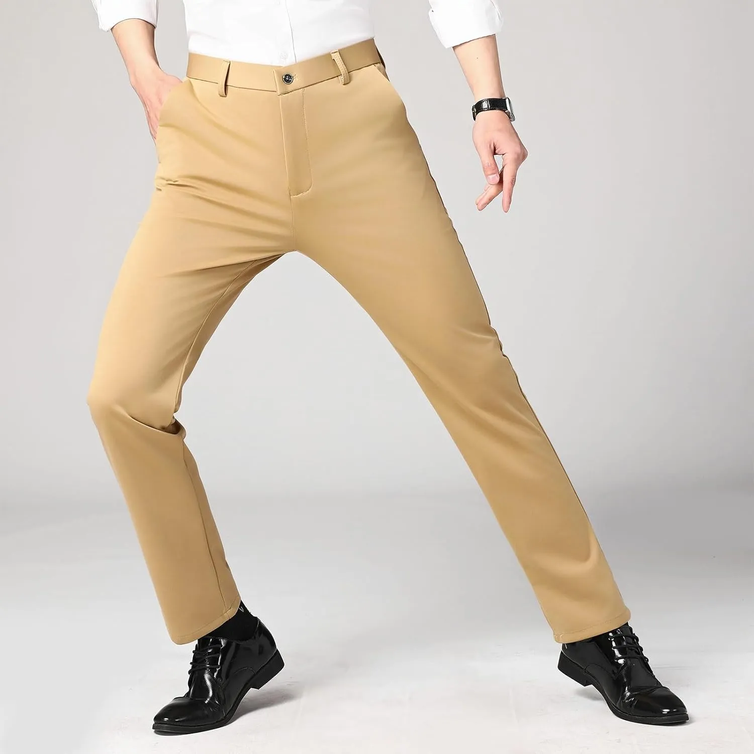 Suit Pants for Men's,Fashion Slim Fit Dress Pants Classic Dress Trousers Expandable Waist Formal Suit Trousers