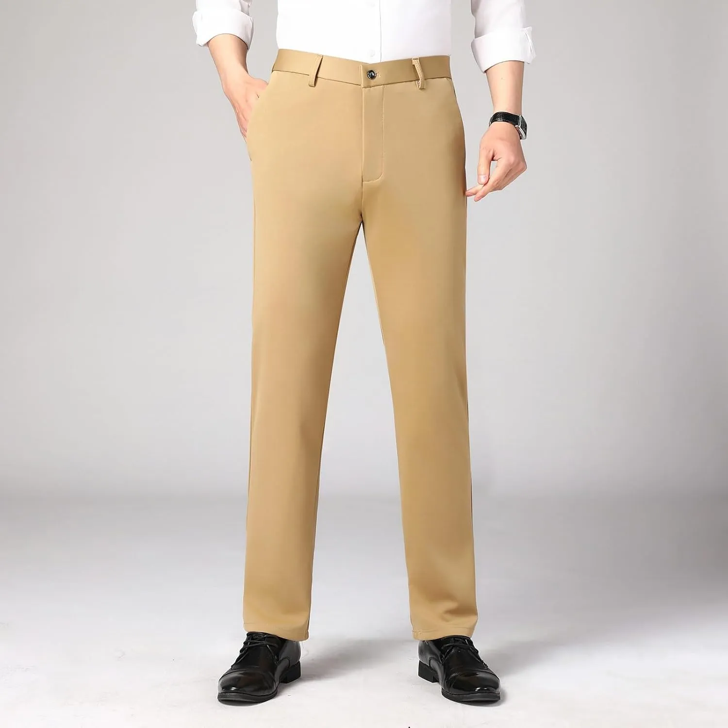 Suit Pants for Men's,Fashion Slim Fit Dress Pants Classic Dress Trousers Expandable Waist Formal Suit Trousers