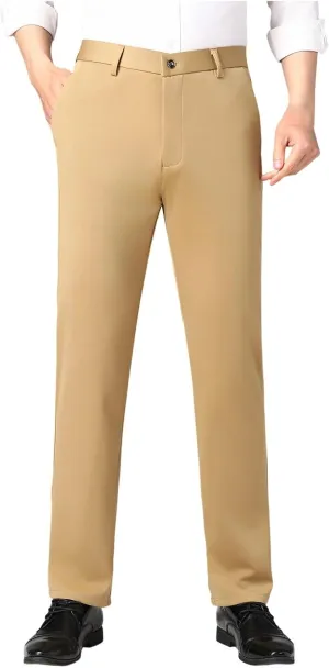 Suit Pants for Men's,Fashion Slim Fit Dress Pants Classic Dress Trousers Expandable Waist Formal Suit Trousers
