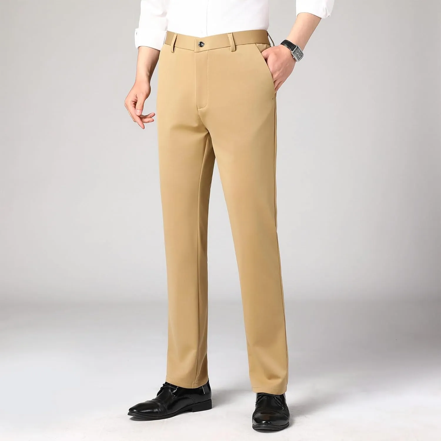 Suit Pants for Men's,Fashion Slim Fit Dress Pants Classic Dress Trousers Expandable Waist Formal Suit Trousers