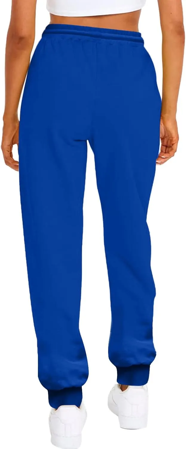 Sweatpants for Tall Women Drawstring High Waist Lounge Jogger Pants Solid Color Baggy Lightweight Comfy Trousers with Pocket