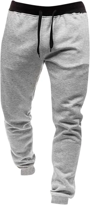 Tactical Pants for Men Elastic Waist Slim Fit Drawstring Sweatpants Casual Plus Size Workout Athletic Joggers with Pockets