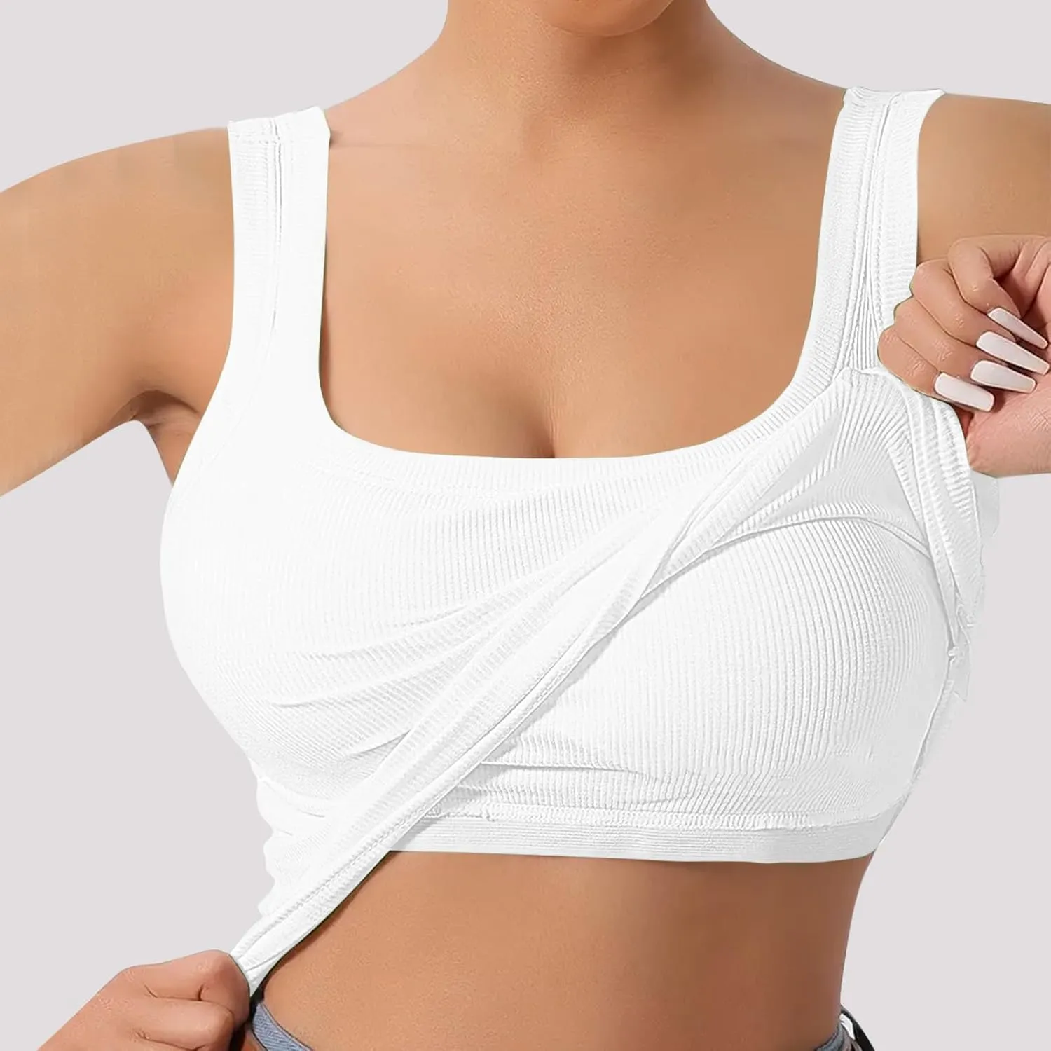 Tank Tops with Built in Bras, Workout Tops Built in Bra, Crop Top with Built in Bra, Tube Top with Built in Bra