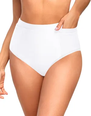 Tempt Me Women High Waisted Bikini Bottoms - Tummy Control Bathing Suit Swim Bottoms with Pockets 2025