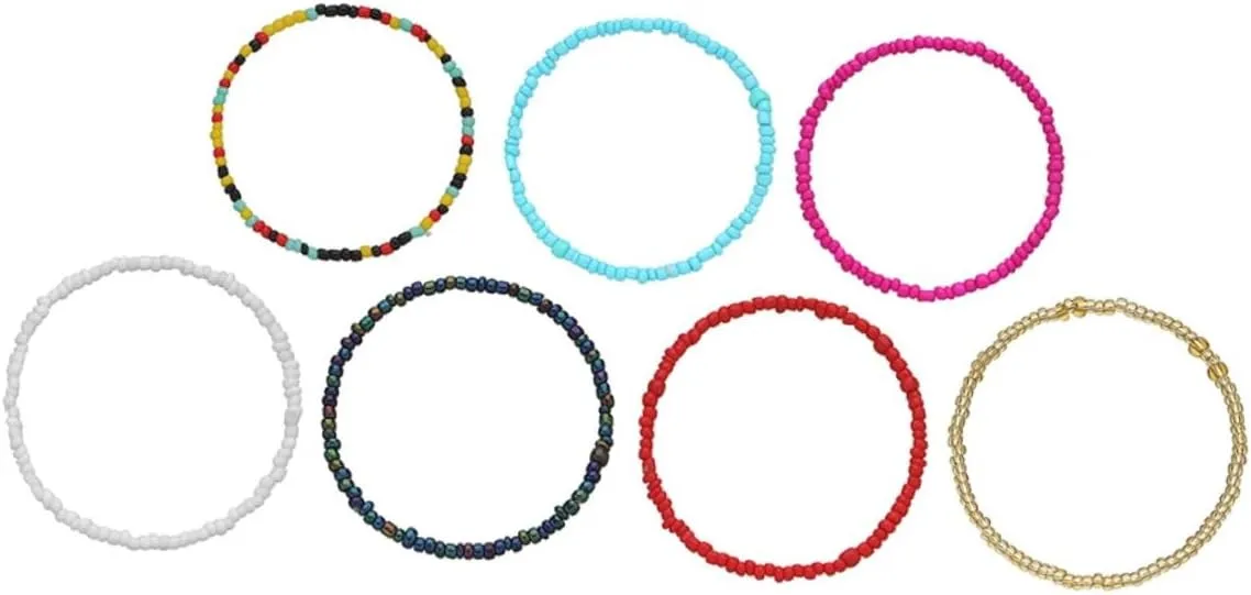TENDYCOCO Beads Bracelet Friendship Bracelets for Fashion Bracelets Women Bracelets Rainbow Bead Bracelet Beach