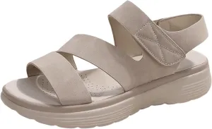 Thick Sole Soft Sole Women's Shoes Fashion Casual Hollow Solid Color Sandals for Bunions Correction Women Light Color