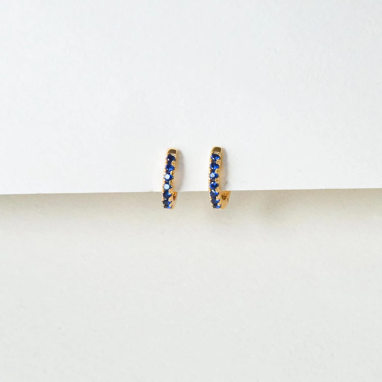Tiny Paved Huggies | Everyday Studded Hoop Sleeper Earrings | Mini Crystal Huggies | Minimalist Jewelry Gift for Her