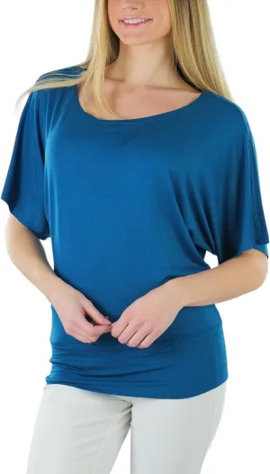 ToBeInStyle Womens Relaxed Fit Dolman Blouse Top Soft Feel