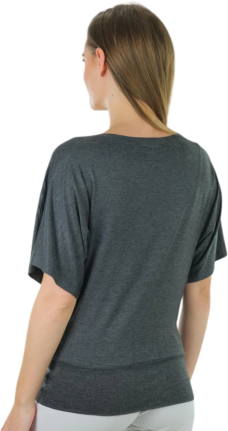 ToBeInStyle Womens Relaxed Fit Dolman Blouse Top Soft Feel