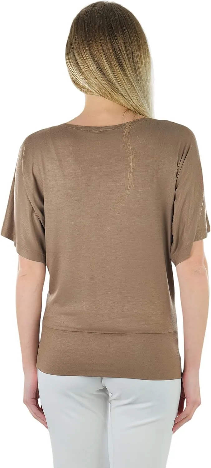 ToBeInStyle Womens Relaxed Fit Dolman Blouse Top Soft Feel