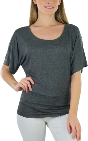 ToBeInStyle Womens Relaxed Fit Dolman Blouse Top Soft Feel