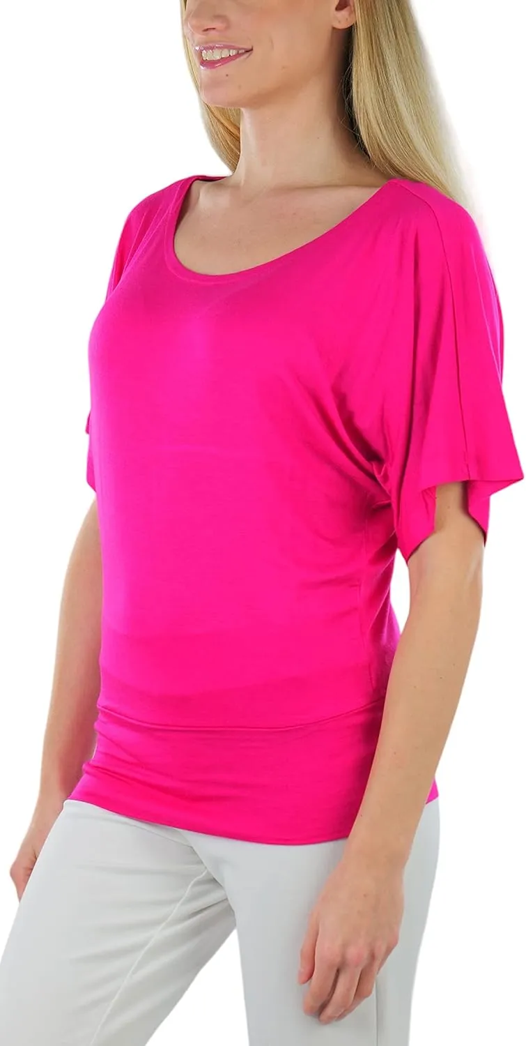 ToBeInStyle Womens Relaxed Fit Dolman Blouse Top Soft Feel
