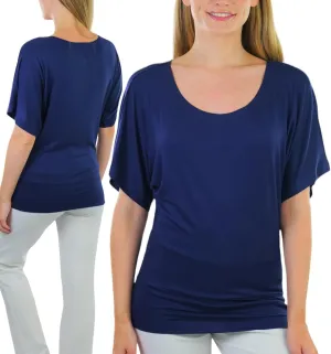 ToBeInStyle Womens Relaxed Fit Dolman Blouse Top Soft Feel