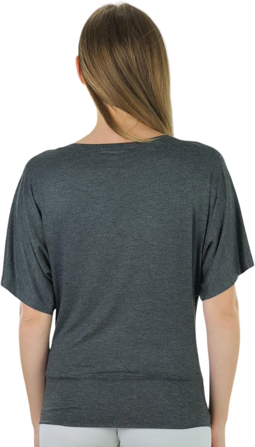ToBeInStyle Womens Relaxed Fit Dolman Blouse Top Soft Feel