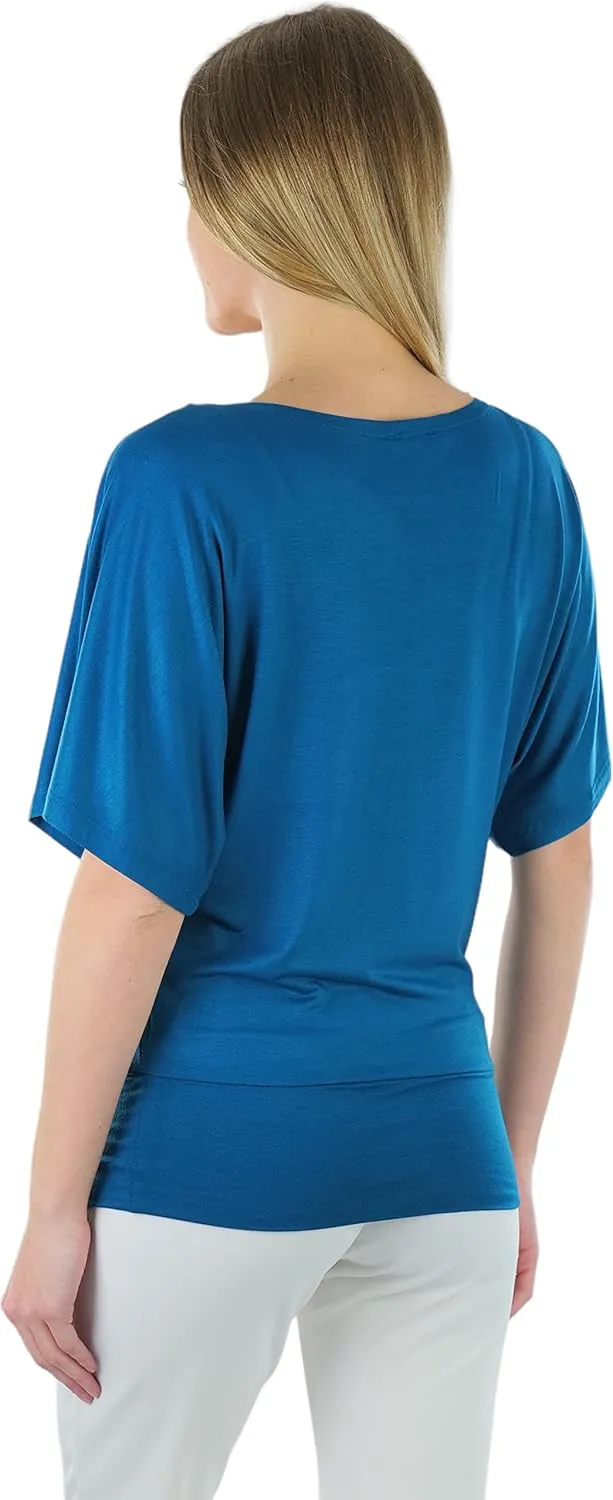 ToBeInStyle Womens Relaxed Fit Dolman Blouse Top Soft Feel