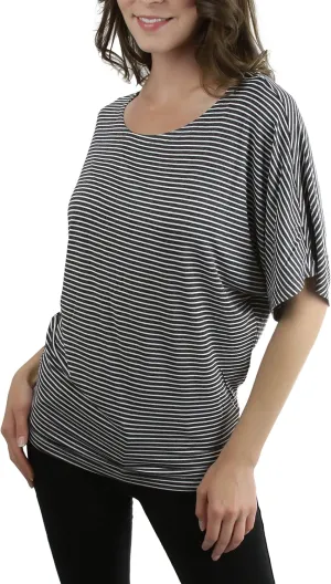 ToBeInStyle Womens Relaxed Fit Dolman Blouse Top Soft Feel