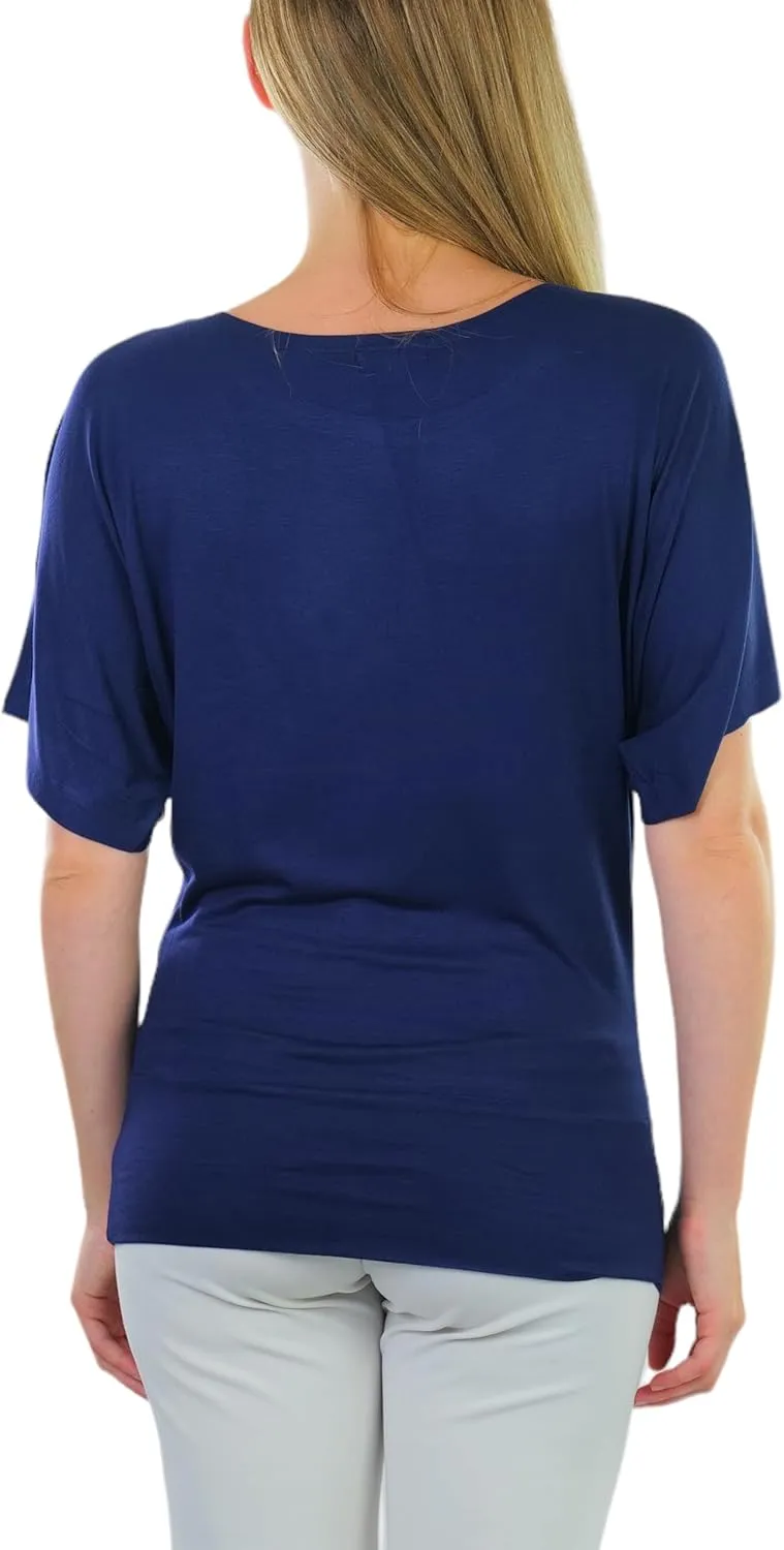 ToBeInStyle Womens Relaxed Fit Dolman Blouse Top Soft Feel