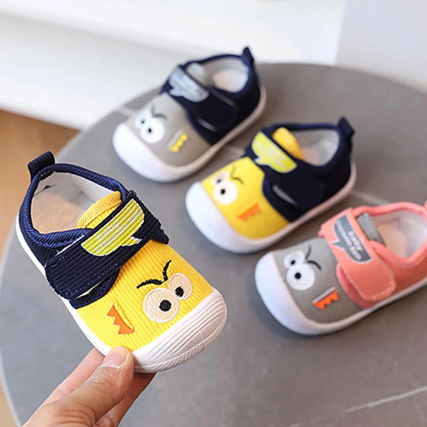 Toddler Baby Infant Strap Sneakers Flat Non Slip Crochet Soft First Walking Sport Shoes Lightweight Comfy Running Shoes