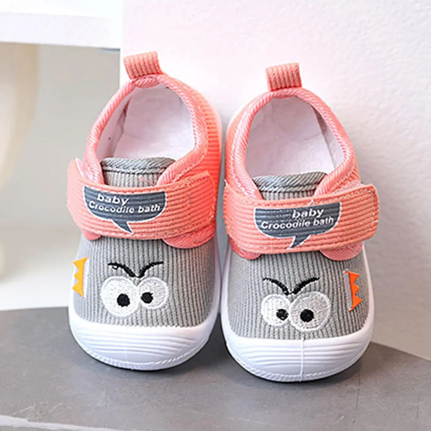 Toddler Baby Infant Strap Sneakers Flat Non Slip Crochet Soft First Walking Sport Shoes Lightweight Comfy Running Shoes