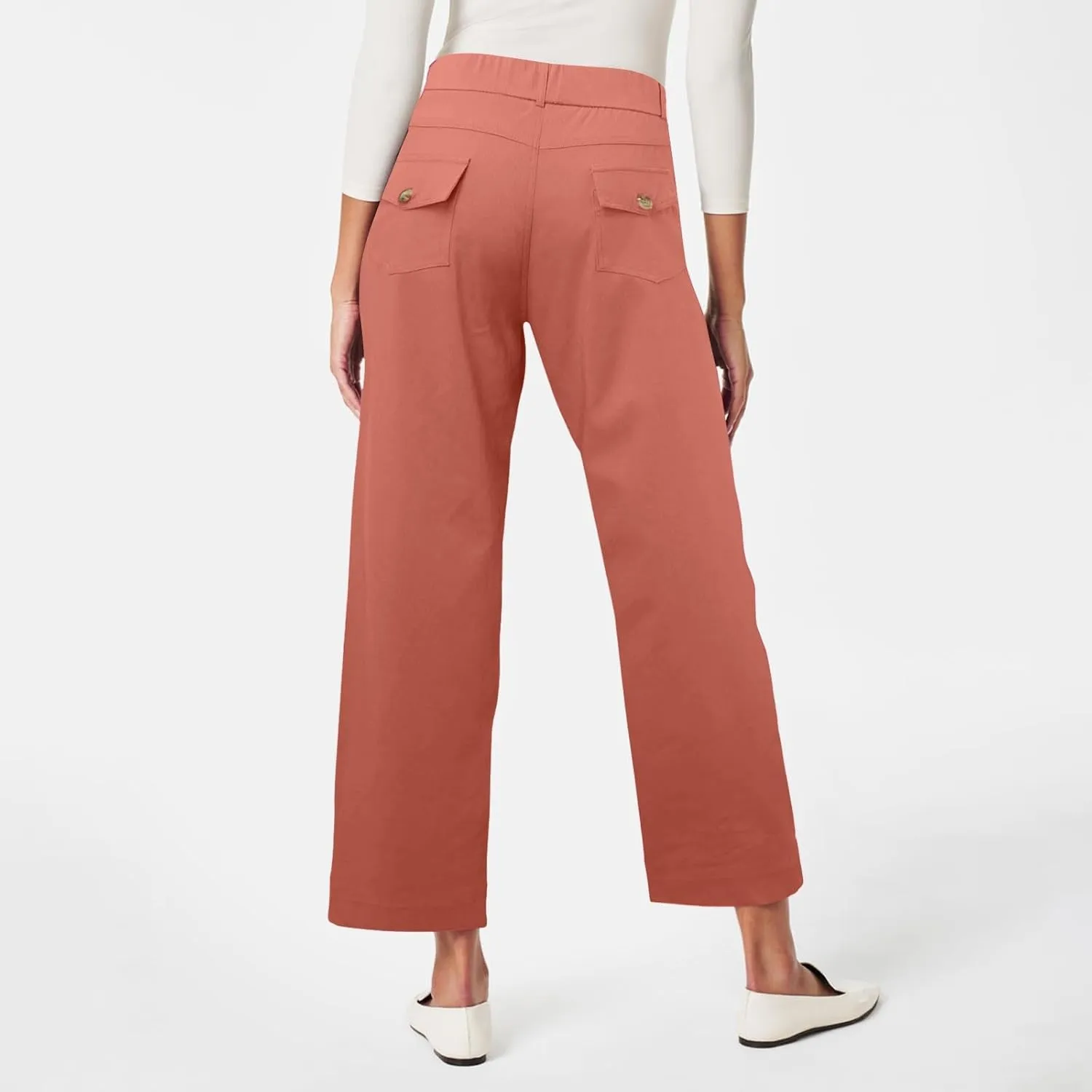 Twill Cropped Wide Leg Pant Plus Size Wide Leg Petite Crop Trousers Stretch Capri Jeans Ankle Denim Track Pants