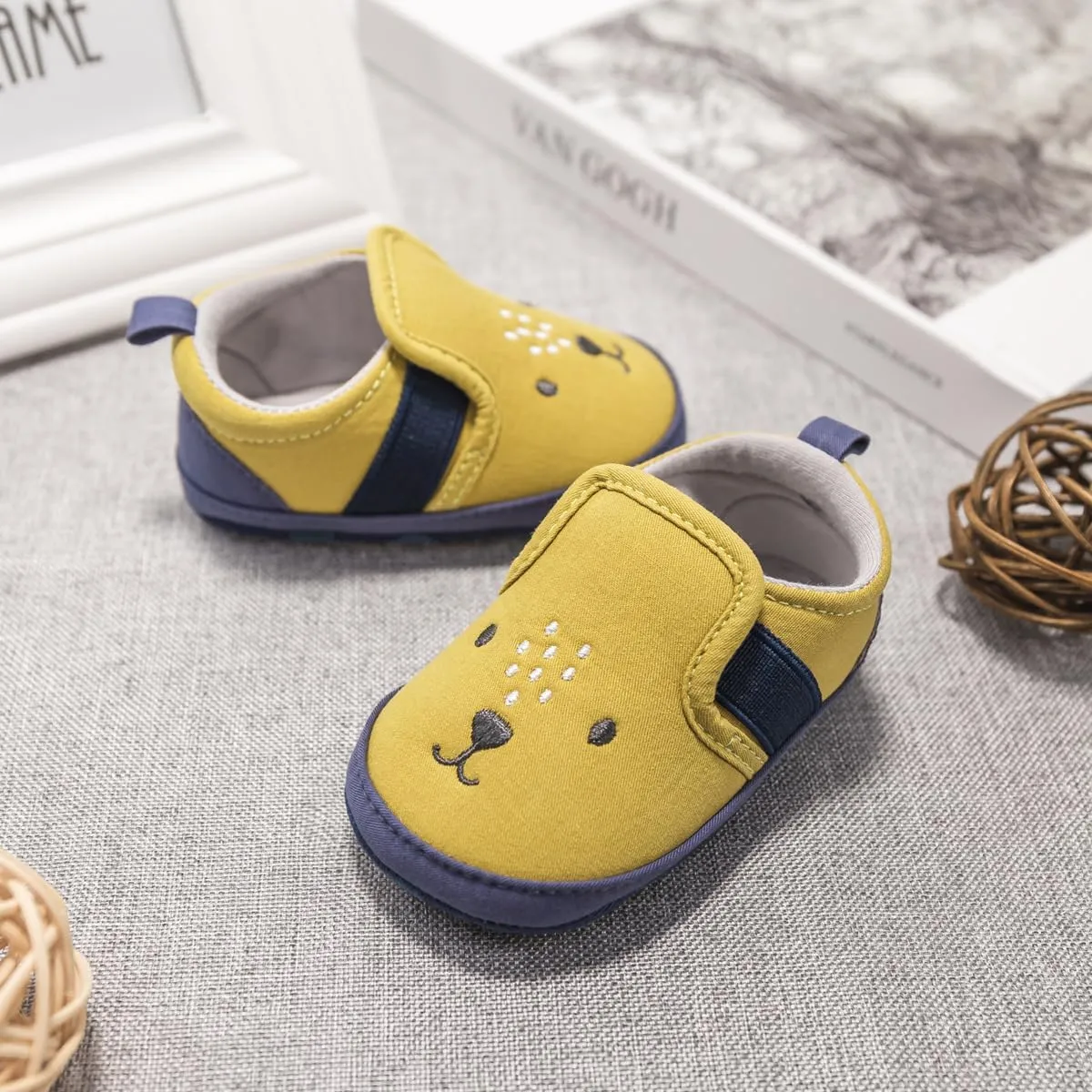 Unisex Baby Soft Sole Canvas Sneakers, Sport Newborn Infant First Walkers Shoes