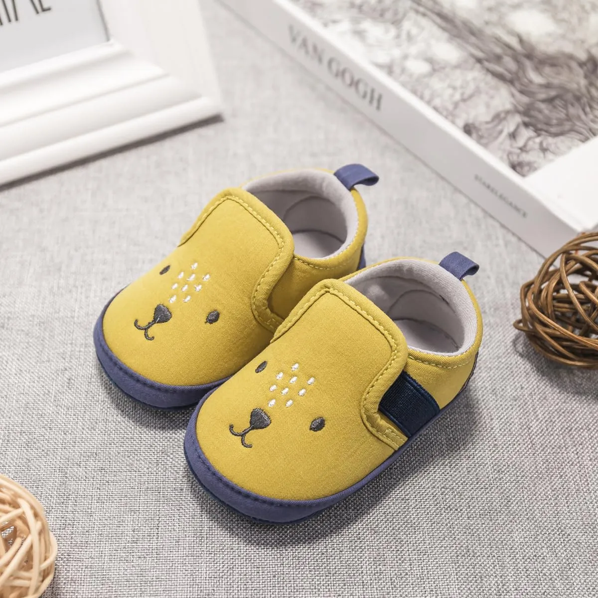 Unisex Baby Soft Sole Canvas Sneakers, Sport Newborn Infant First Walkers Shoes