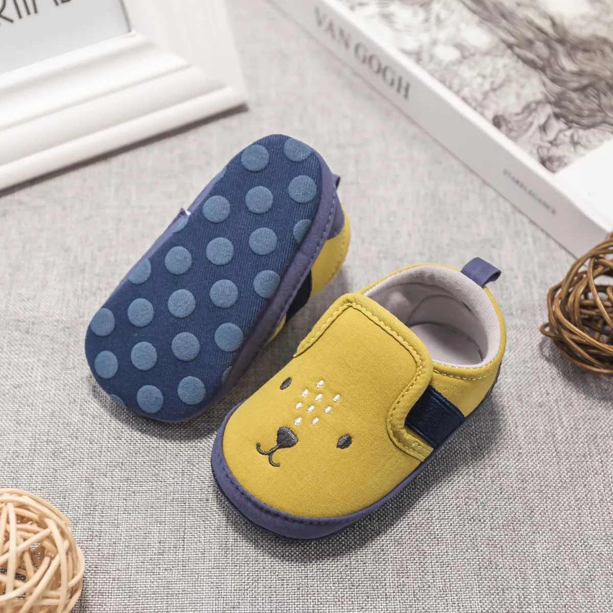 Unisex Baby Soft Sole Canvas Sneakers, Sport Newborn Infant First Walkers Shoes