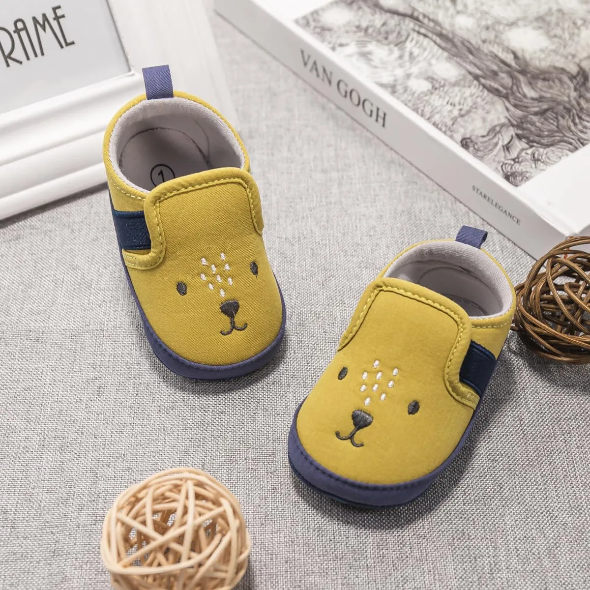 Unisex Baby Soft Sole Canvas Sneakers, Sport Newborn Infant First Walkers Shoes