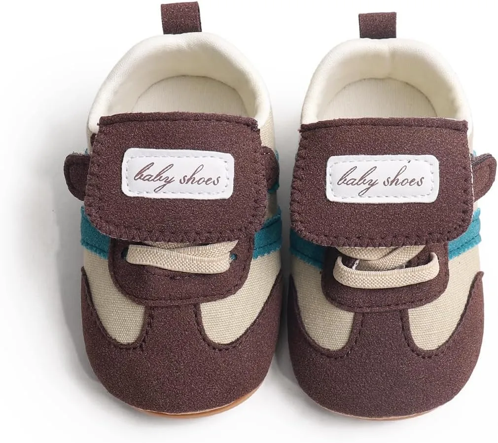 Unisex Baby Soft Sole Retro Sneakers, Sport Newborn Infant First Walkers Shoes