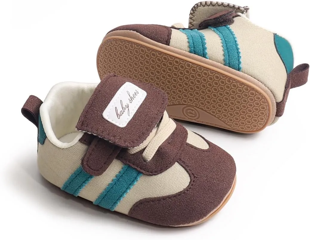 Unisex Baby Soft Sole Retro Sneakers, Sport Newborn Infant First Walkers Shoes