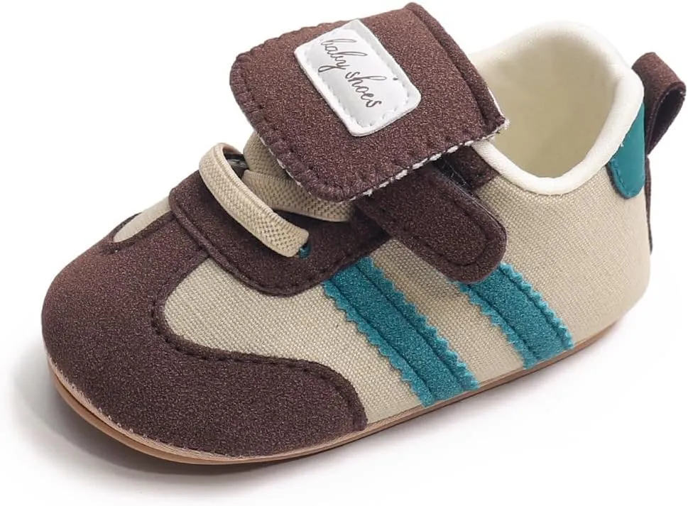 Unisex Baby Soft Sole Retro Sneakers, Sport Newborn Infant First Walkers Shoes