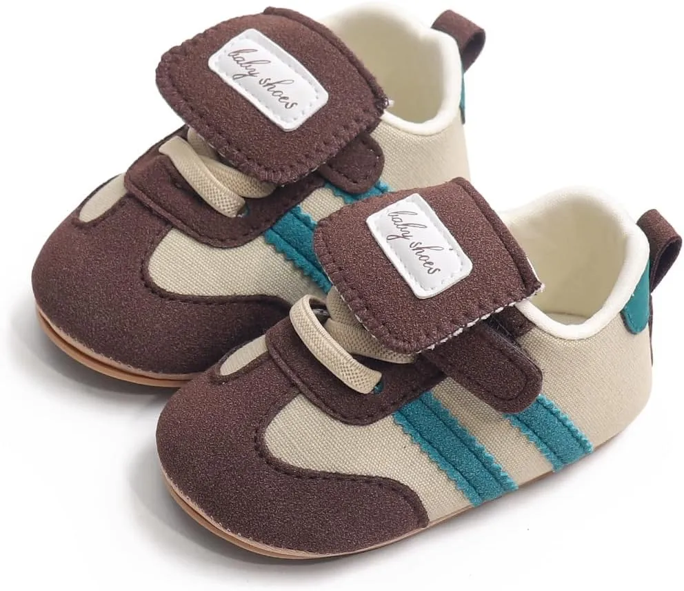 Unisex Baby Soft Sole Retro Sneakers, Sport Newborn Infant First Walkers Shoes