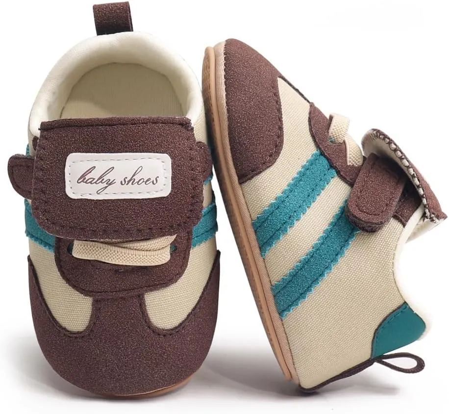 Unisex Baby Soft Sole Retro Sneakers, Sport Newborn Infant First Walkers Shoes