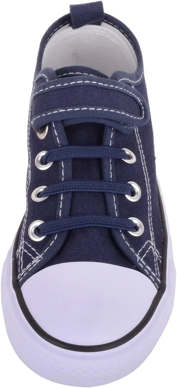 Unisex Kids Childrens Slip On Touch and Close Canvas Casual Pumps Shoes Trainers