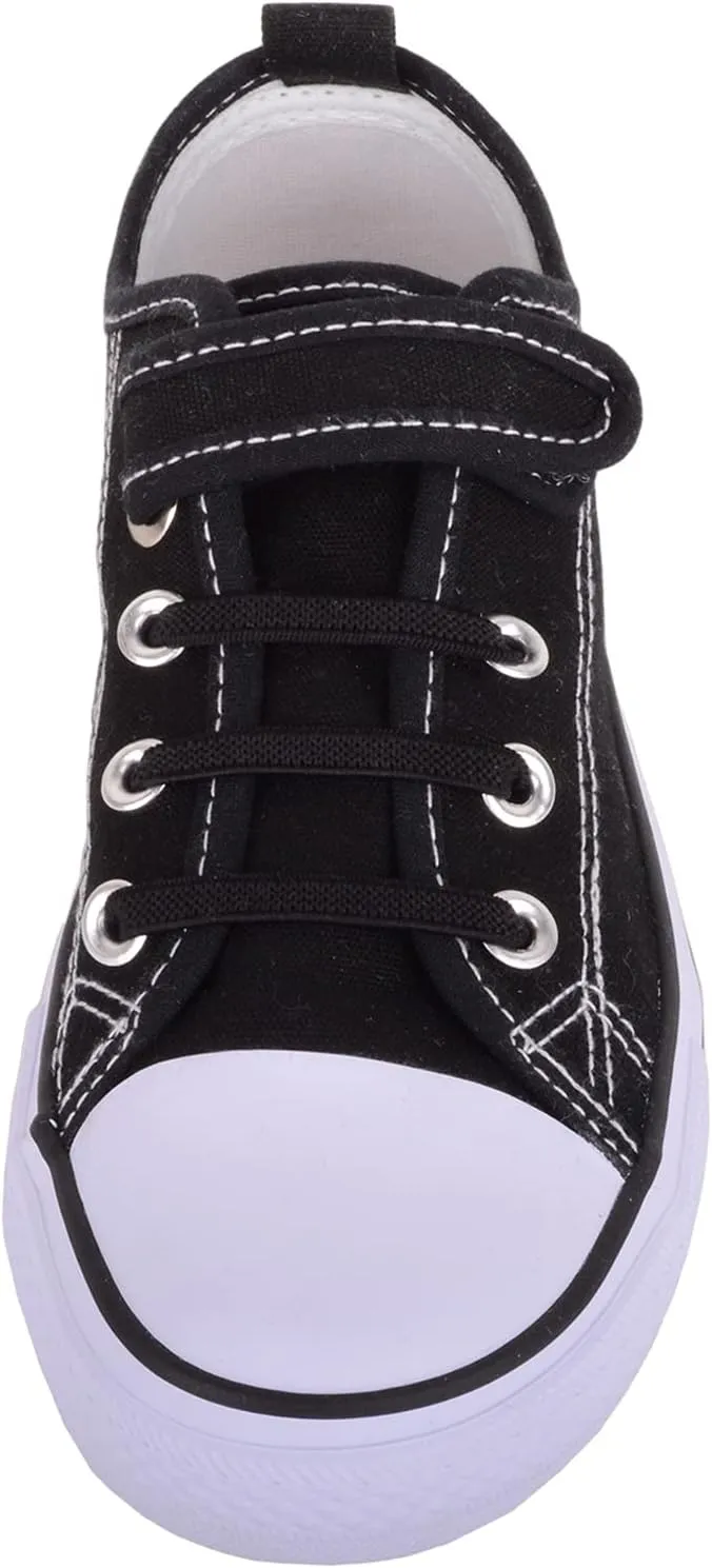 Unisex Kids Childrens Slip On Touch and Close Canvas Casual Pumps Shoes Trainers