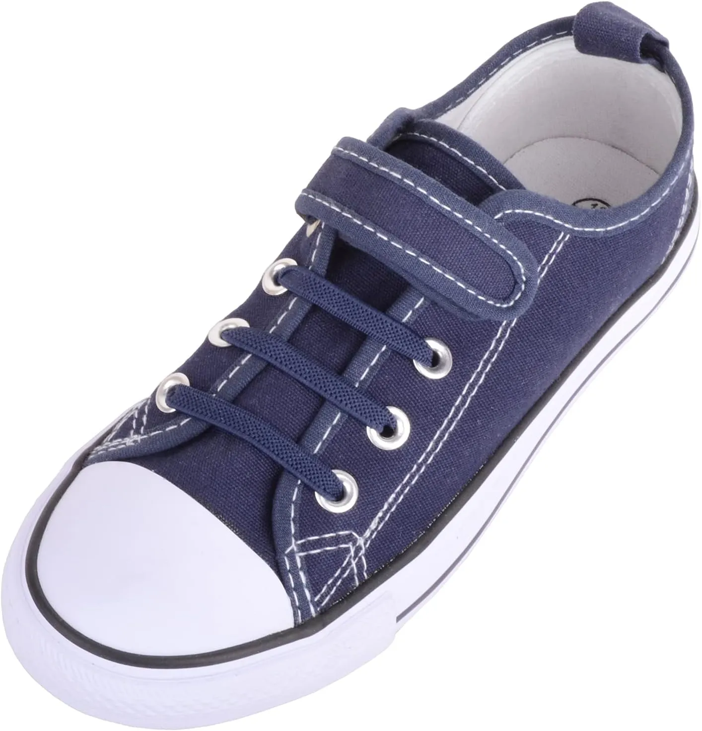 Unisex Kids Childrens Slip On Touch and Close Canvas Casual Pumps Shoes Trainers