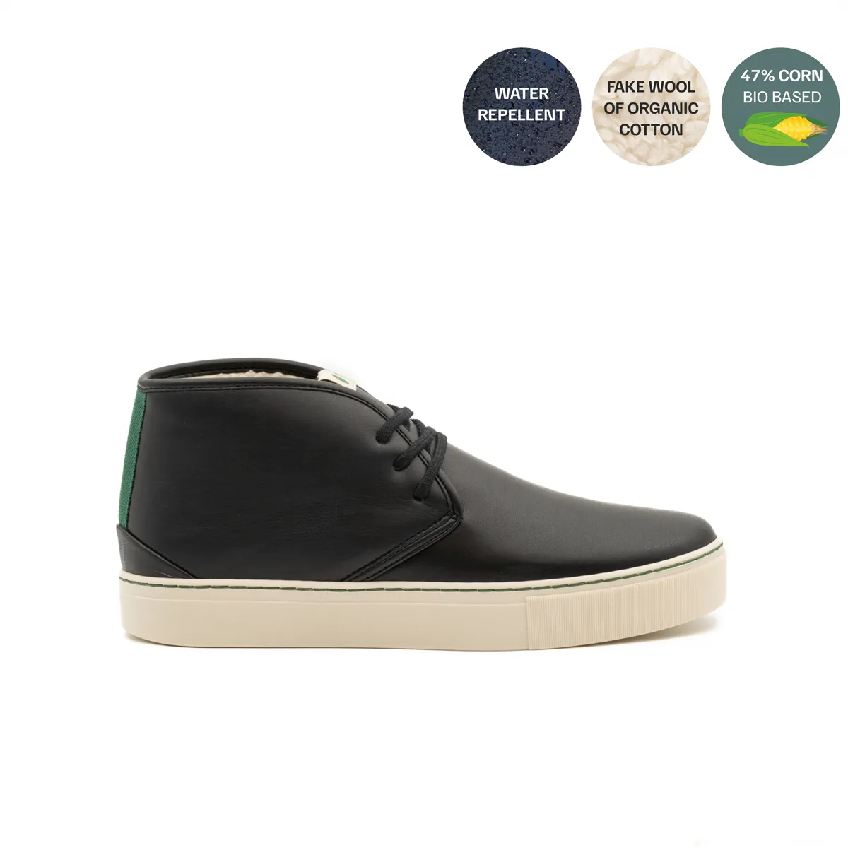 Vegan winter bootie black corn PYT021