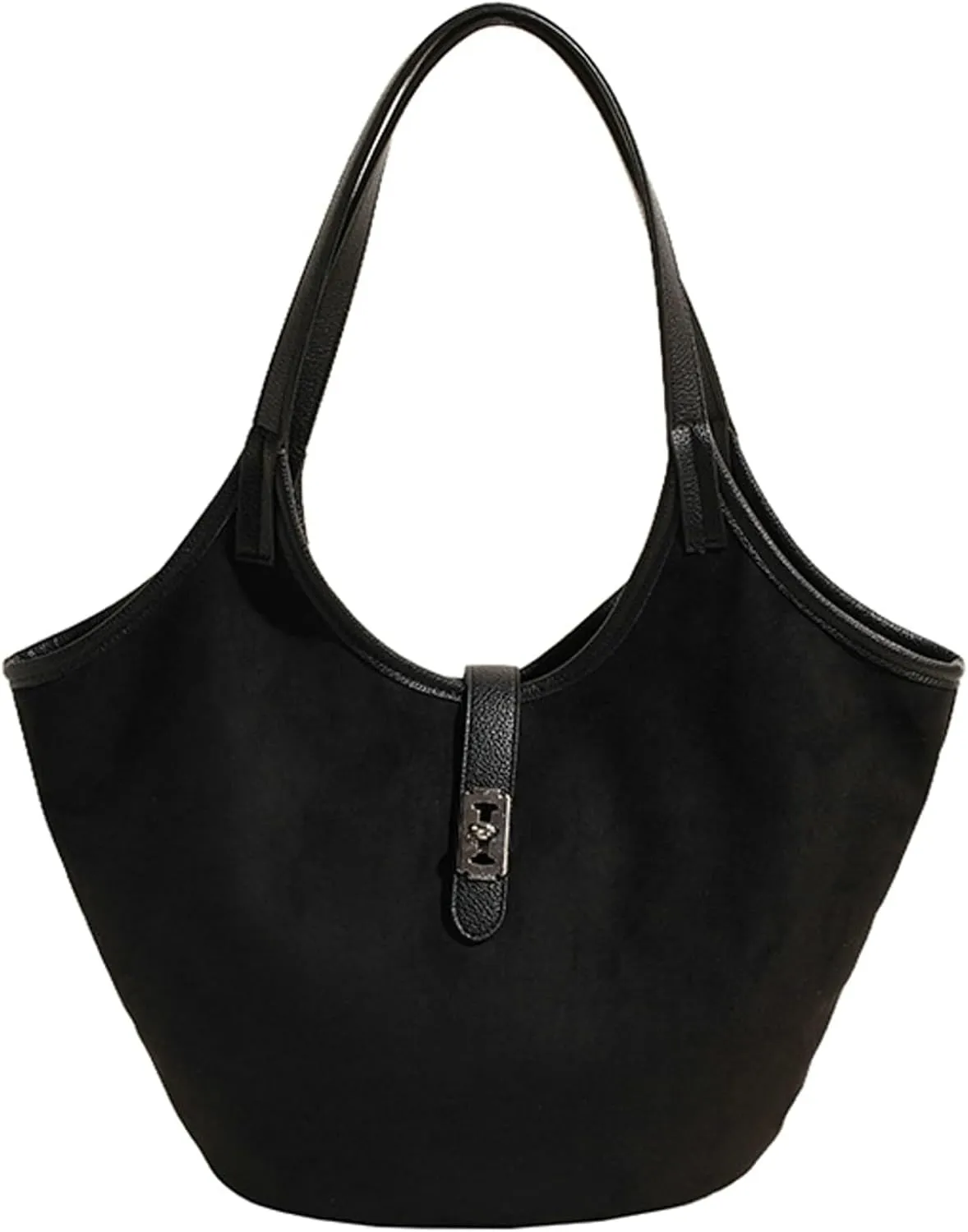Vintage Suede Crescent Bag Hobo Bag for Women Trendy Suede Slouchy Bag Large Capacity Tote Bag Fall Winter Satchel Purse 2024