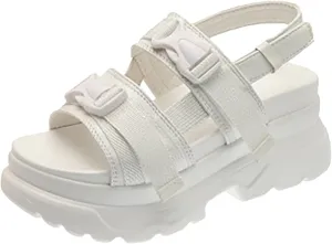 Wedge Sandals for Women Red Sandals for Women Women's Casual Summer Wedge Heels Shoes Barefoot Comfortable Summer Platform Casual Dress Sandal Walking Comfort Womens Flat Dressy