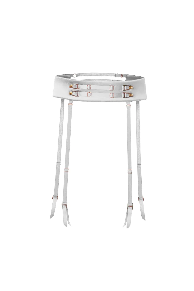 White Secure Satin Belt