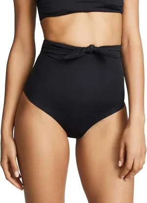 WODECASA Women's High Waisted Bikini Bottoms Tie Front Tummy Control Moderate Coverage Swim Bathing Suit Bottoms