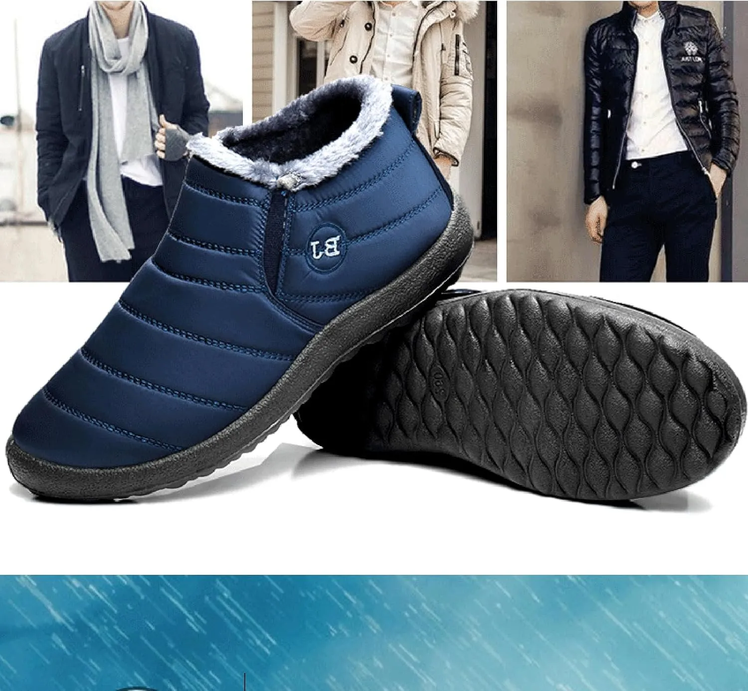 Woman Snow Boots Winter Shoes Non Slip Waterproof Warm Boot Ankle Comfortable Walking Going Out Outdoor Flat Booties
